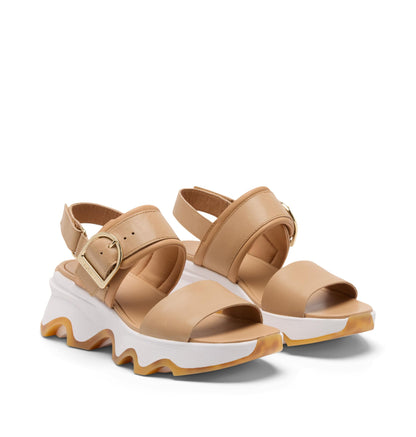 Sorel Women's Kinetic Impact Wedge, Honest Beige/Sea Salt, 8.5 Regular