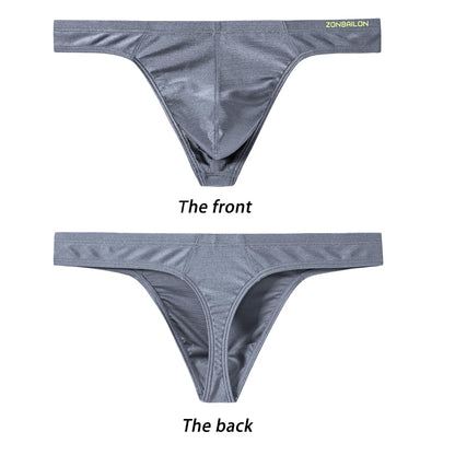 MUEBAIRES Men‘s Ice Silk Thong Sexy Pouch Bulge G String Underwear in Multiple Colors 2XL 3 Pack