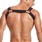 JOCKMAIL Mens Mesh Crop Top Body Chest Muscle Tops Harness Men Shoulder Bandage (Black2, L/XL)