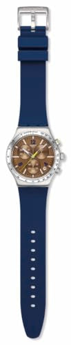 Swatch New Irony Chrono Unisex Dress Watch Stainless Steel Brown Quartz Water Resistant SIDEREAL Glow