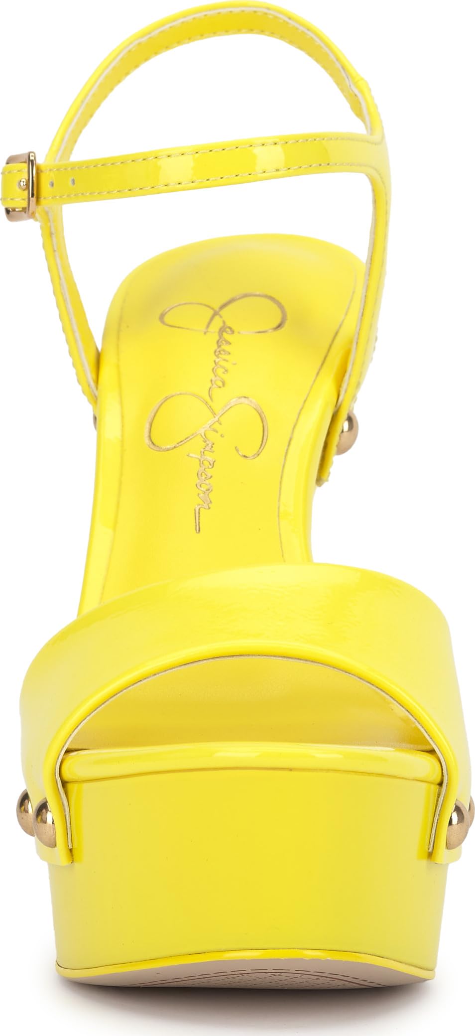 Jessica Simpson Calenta Studded Platform Sandal, Bright Yellow,