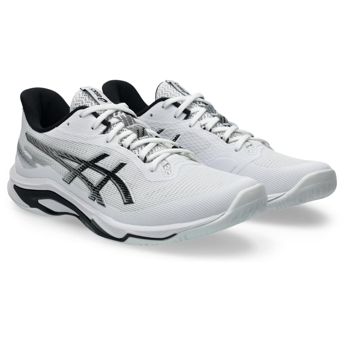 ASICS Men's Netburner Ballistic FlyteFoam 4 Volleyball Shoes, 15, White/Black