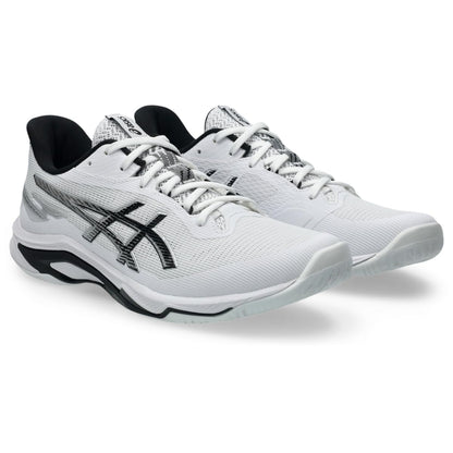 ASICS Men's Netburner Ballistic FlyteFoam 4 Volleyball Shoes, 15, White/Black