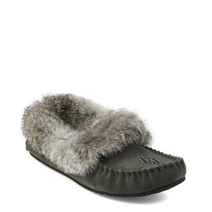 MANITOBAH Street Charcoal Suede Moccasin Womens L06
