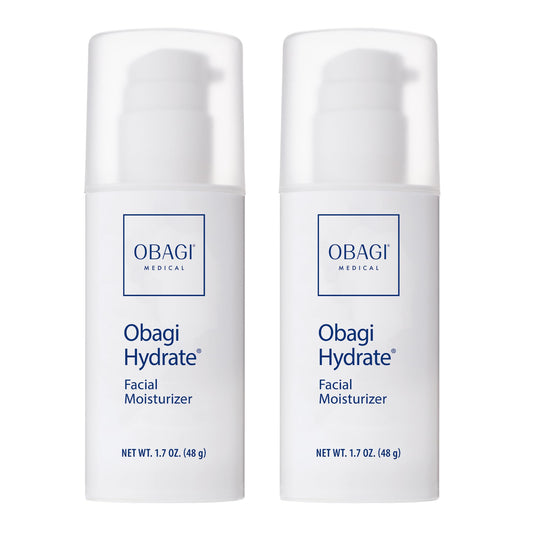 Obagi Hydrate Facial Moisturizer – Non-Comedogenic Intensely Hydrating All Day Moisturizer that Combats Dryness with Tara Seed Extract, Shea Butter & Avocado Oil – All Skin Types – 2-Pack, 1.7 oz ea