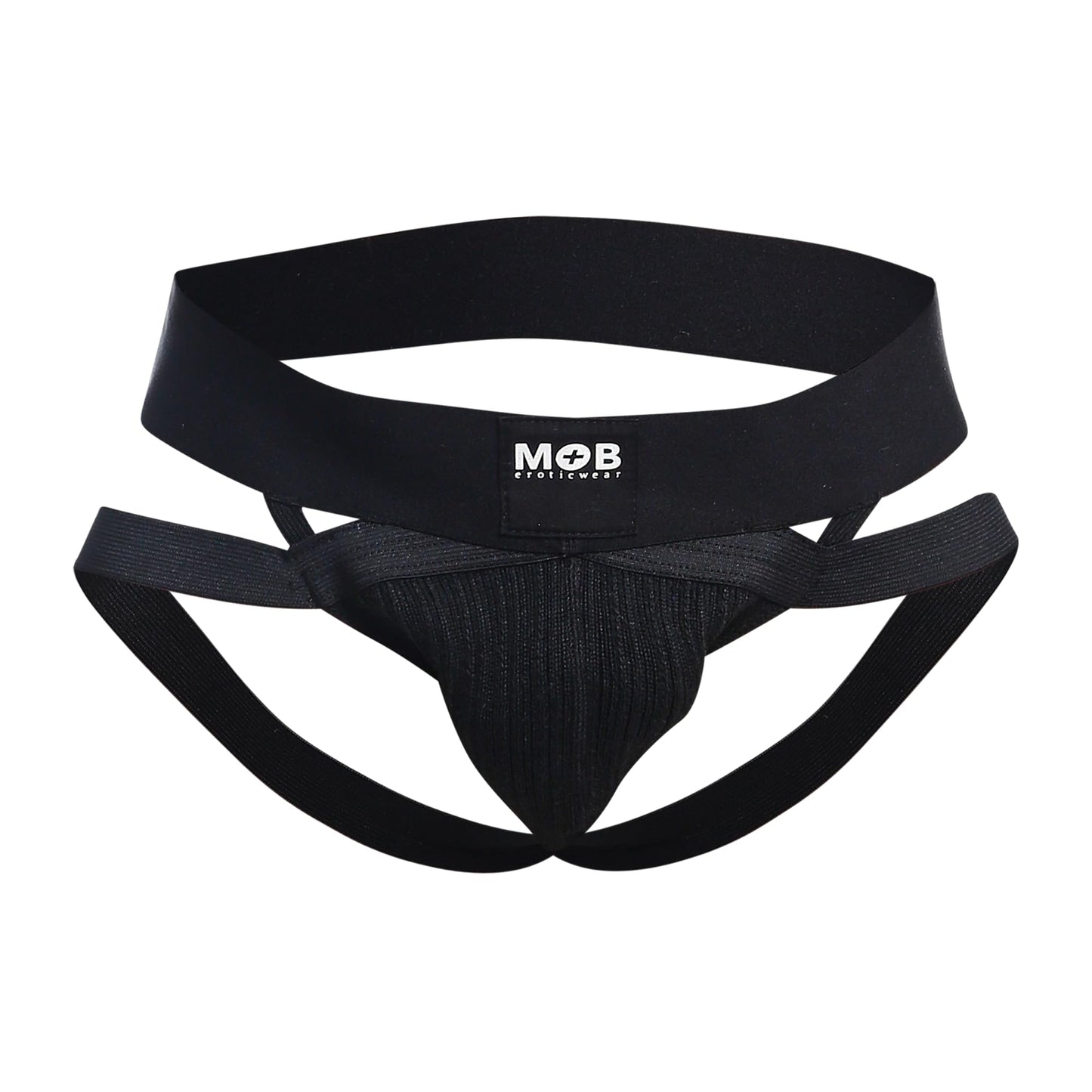 MALEBASICS Mens Jockstrap Athletic Supporter 3" Wide Band – Jock Strap Underwear for Men, Breathable Sport Fit Black L