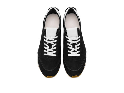 Cole Haan Women's Shoes - Grandpro Low Profile Runner Energyweave Sneaker, Black Suede/Leather, 10.5-B US