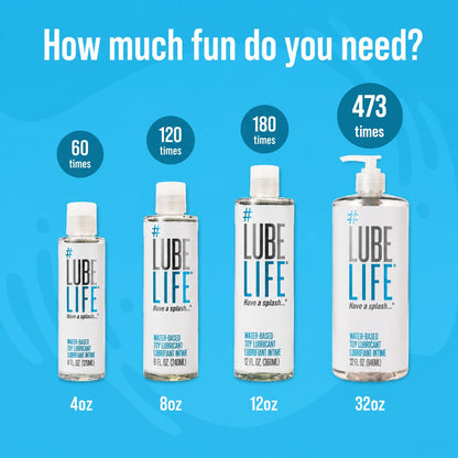 LUBELIFE 3X Anal Lubricant, Thicker Water-Based lube for Men, Women and Couples, Extra Protection, Non-Sticky, Smooth Glide, 32 Fl Oz
