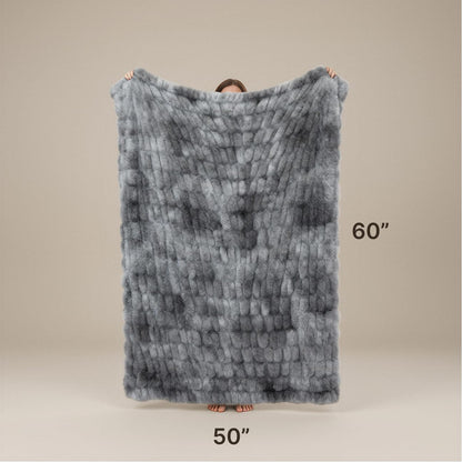 Mamma Mia Covers Faux Fur Throw Blanket – Super Soft and Cozy Fluffy Fleece – Midweight Fuzzy Plush Blanket for Couch and Bed – Gift Luxury Double Sided Throw for Women and Girls – Gray (50"x60")