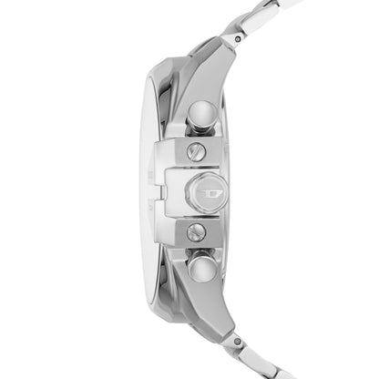 Diesel Mega Chief Stainless Steel Chronograph Men's Watch, Color: Silver (Model: DZ4477)