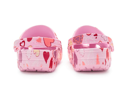 Crocs Unisex Classic Clog - Seasonal Graphic Pink Milk/Hearts Mens 9/Womens 11 Medium