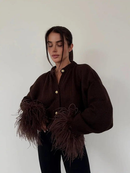 Cable Knit Cardigan Women Stretchy Comfy Casual Vintage Button Up Fringe Hem Sleeve Jackets for Women Trendy 2026