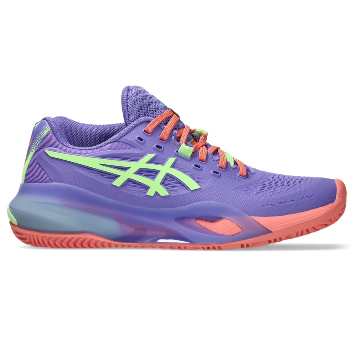 ASICS Women's Gel-Resolution X Padel Tennis Shoes, 5.5, Amethyst/Illuminate Green