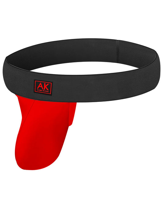 Arjen Kroos Jock Strap-Free Back for Men Thong Dual Pouch Underwear Jockstraps Modal Athletic Supporter,RED,Large