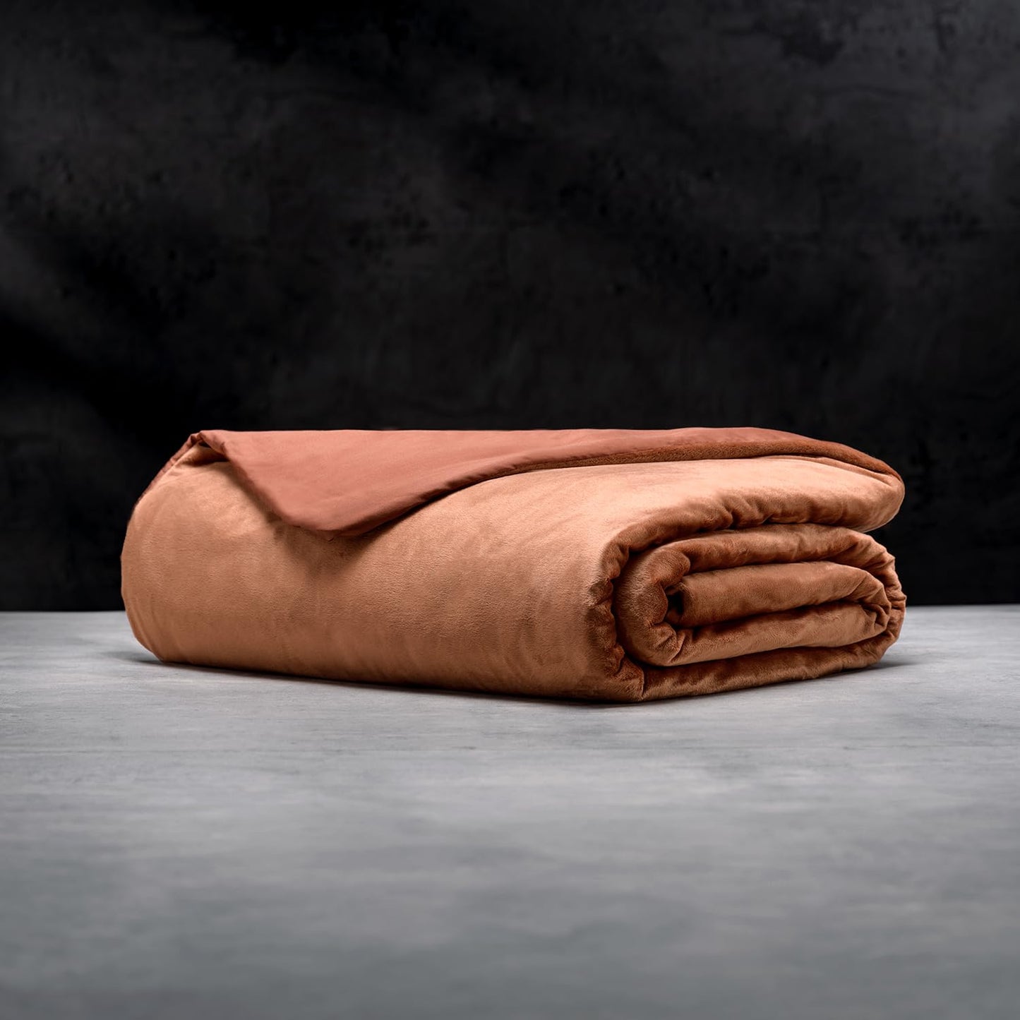 LUXOME Luxury Weighted Blanket for Adults | Includes Cover | 25 lbs | 90"x80" | King Size | Clay