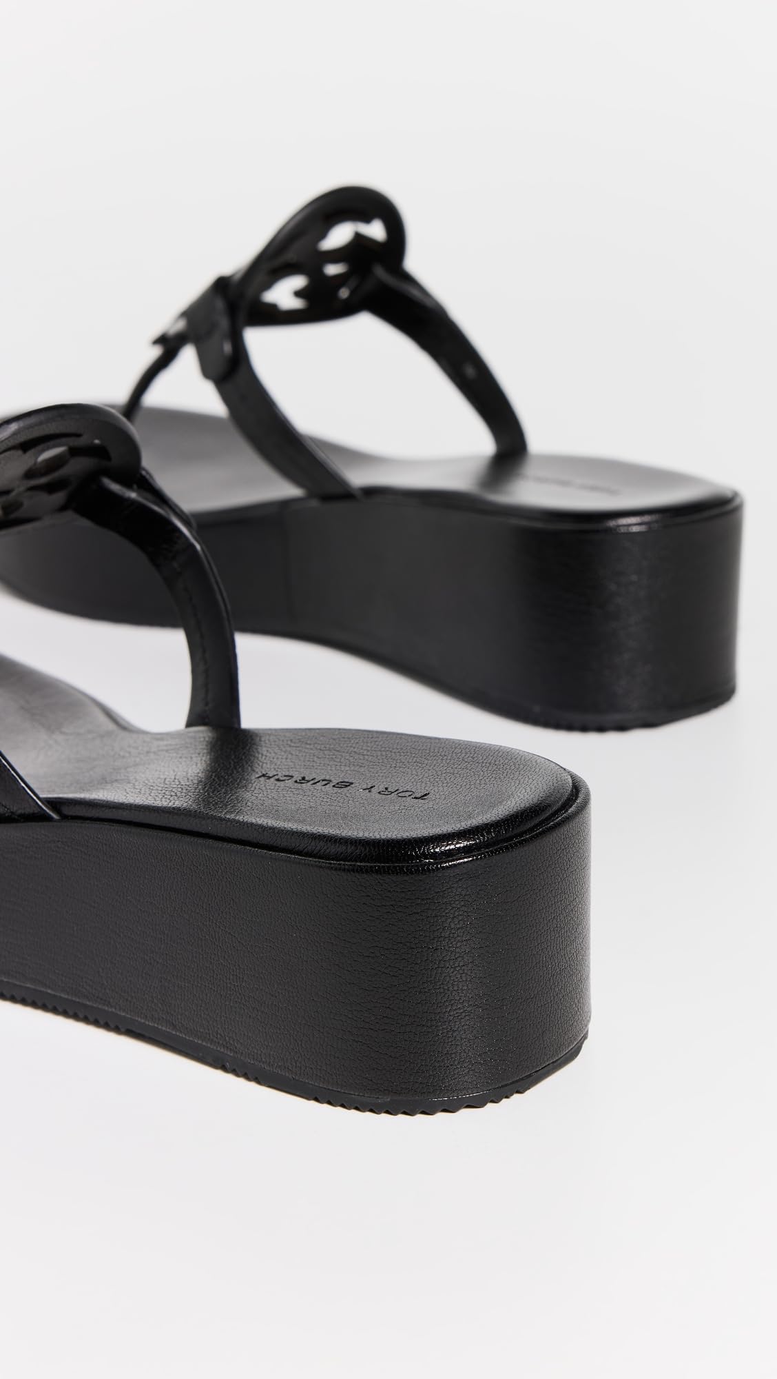 Tory Burch Women's Miller Wedge Sandals, Perfect Black, 8.5 Medium US