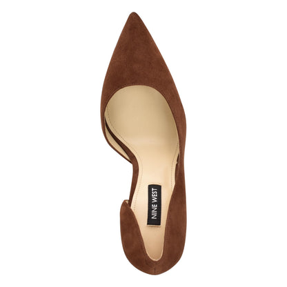 Nine West Women's Folowe Pump, Medium Brown Suede 210, 8