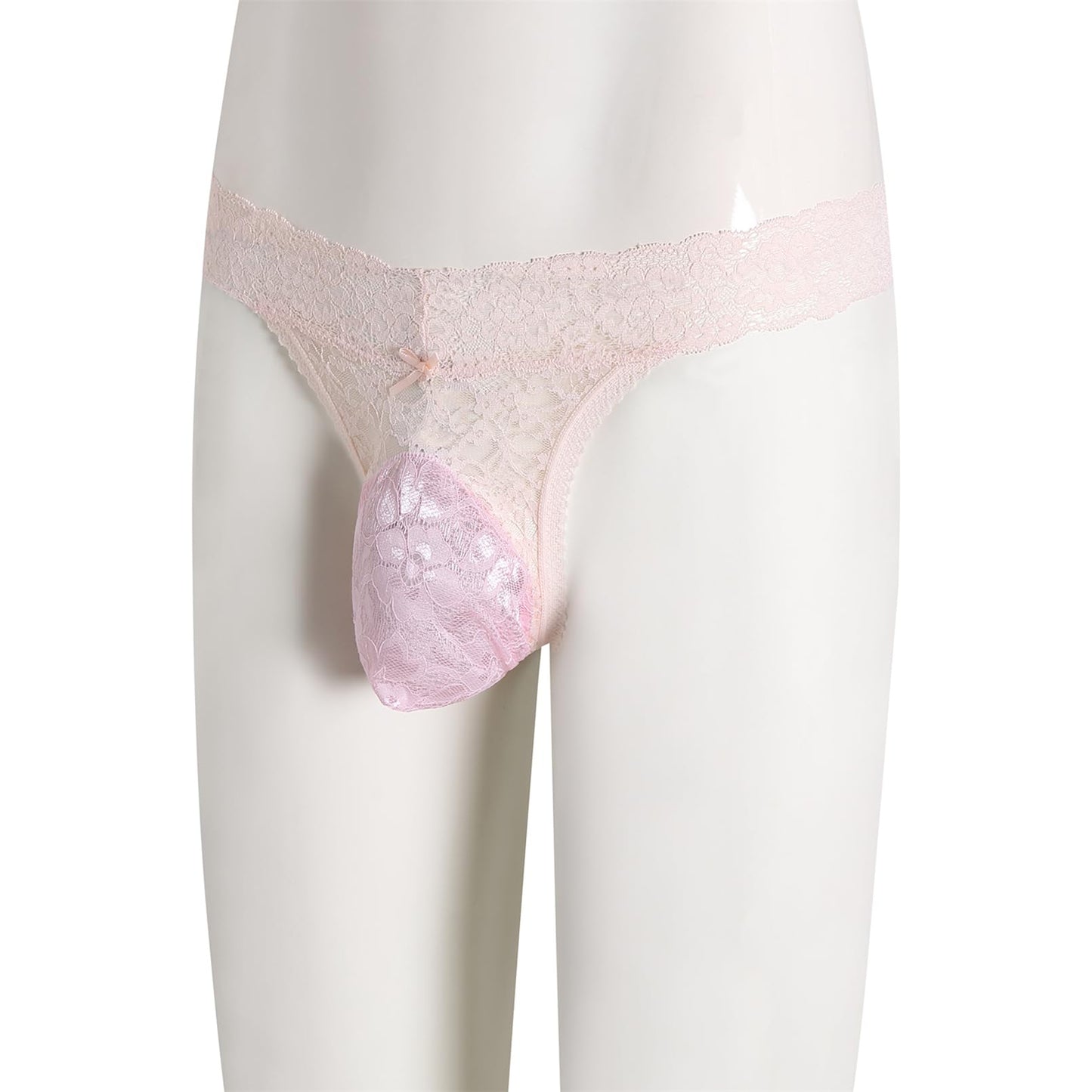 GNFVQLLE Lace Frilly Sissy Panties Femboy Mens Thong Sexy Underwear Male Lingerie Girly Clothes Feminine Outfit Pink