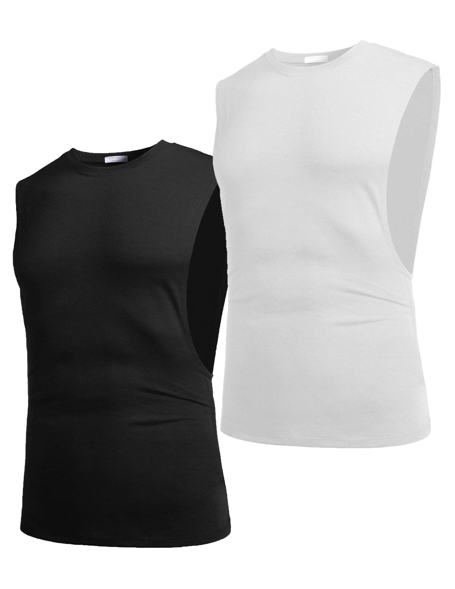 COOFANDY Mens 2 Pack Tanktops Workout Muscle Shirt Training Fitness Sleeveless T