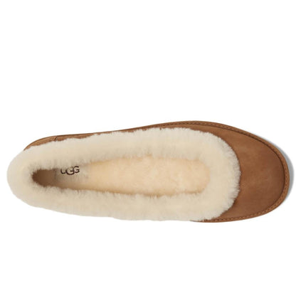 UGG Women's Zora Ballet Flat Shoe, Chestnut, 7.5