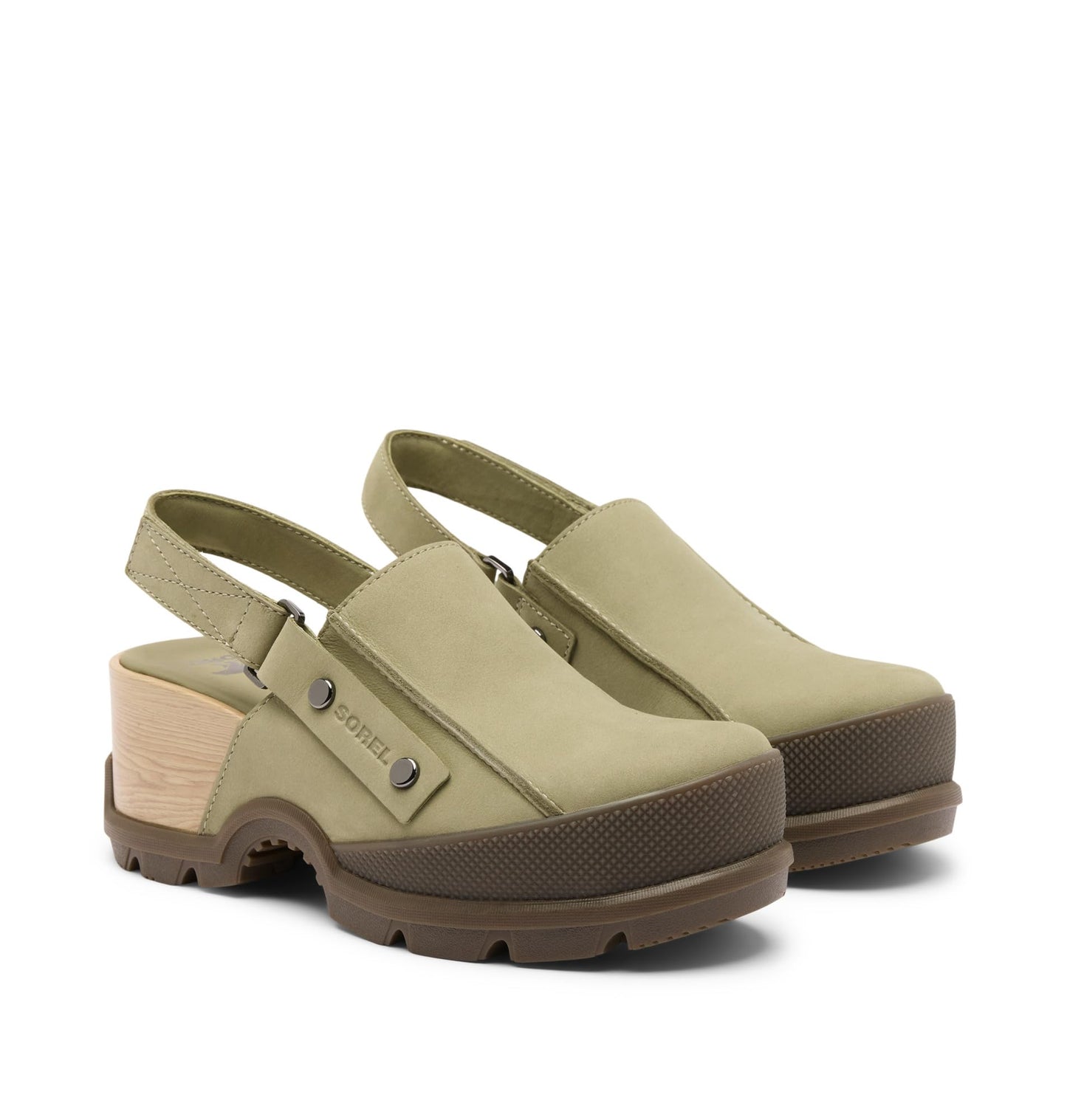 Sorel Women's Roam’N Clog RBR, Dusty Twill/Gum 15, 10.5 Regular