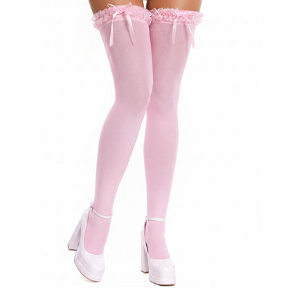 Sissy Thigh High Stockings - Pink