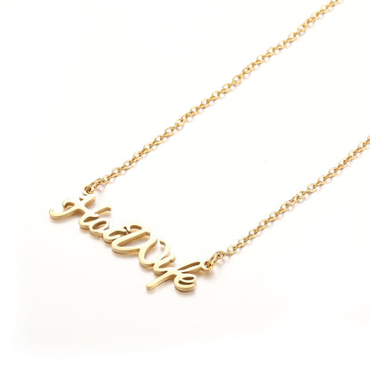 SKQIR Sissy Queen Necklace for Men Women Naughty Word Necklace Sissy Gold Pendant Letters Jewelry Femboy Friend Best Bitches Besties Funny Gift for Femboi Lover Friendship Gag Gift