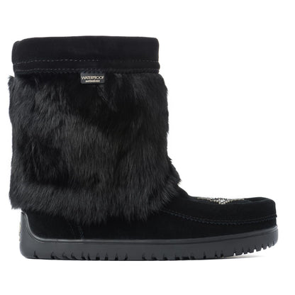 MANITOBAH WP Half Black Suede Mukluk Womens L05