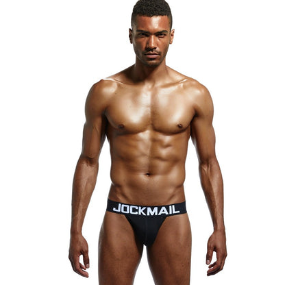 Mens Jockstrap Underwear Wide Belt Athletic Supporter Mens Thongs Sport Underwear Jock Strap (X-Large, 204black)