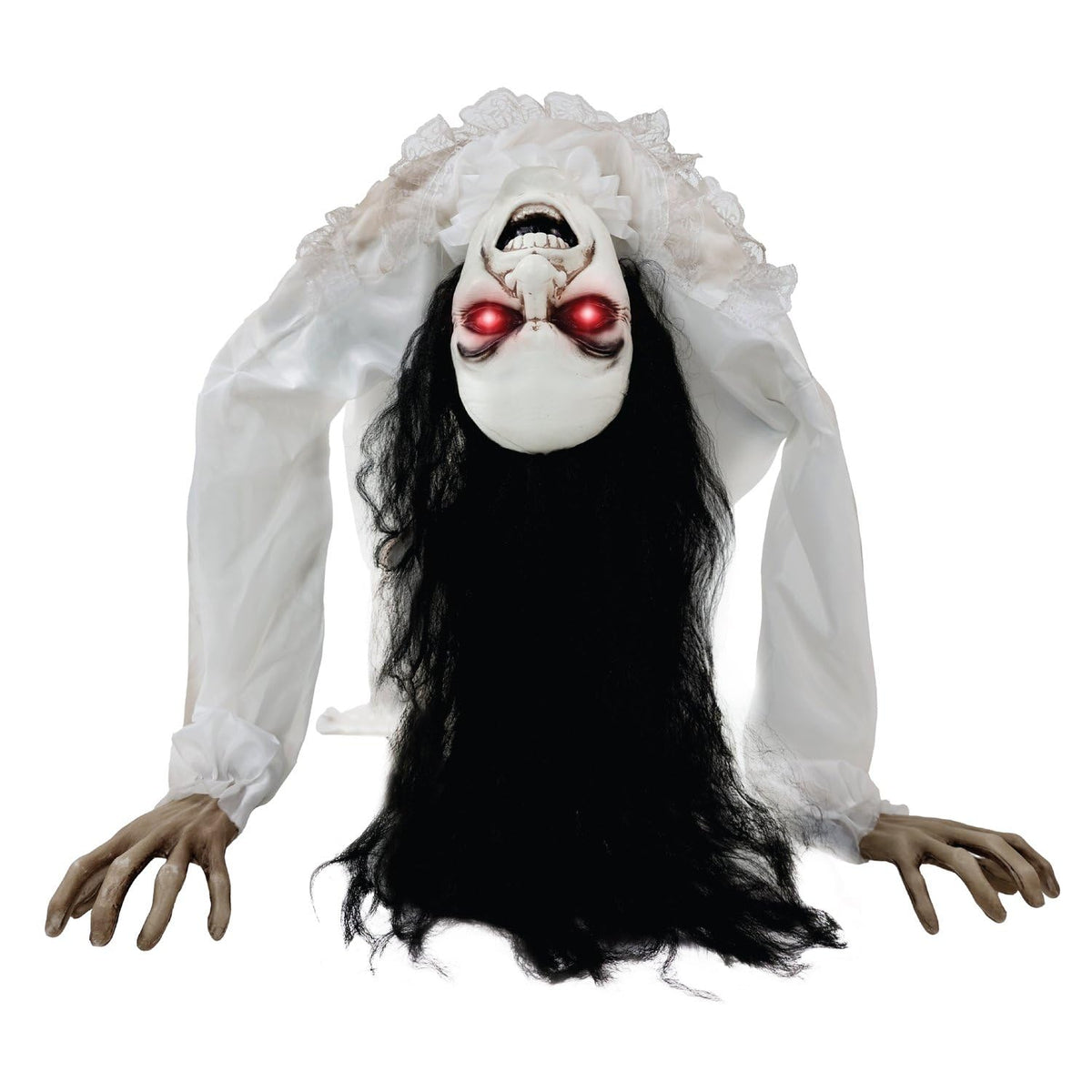 Haunted Hill Farm 3.0-Ft. Life-Size Animatronic Possessed Woman