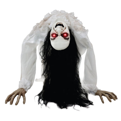 Haunted Hill Farm 3.0-Ft. Life-Size Animatronic Possessed Woman