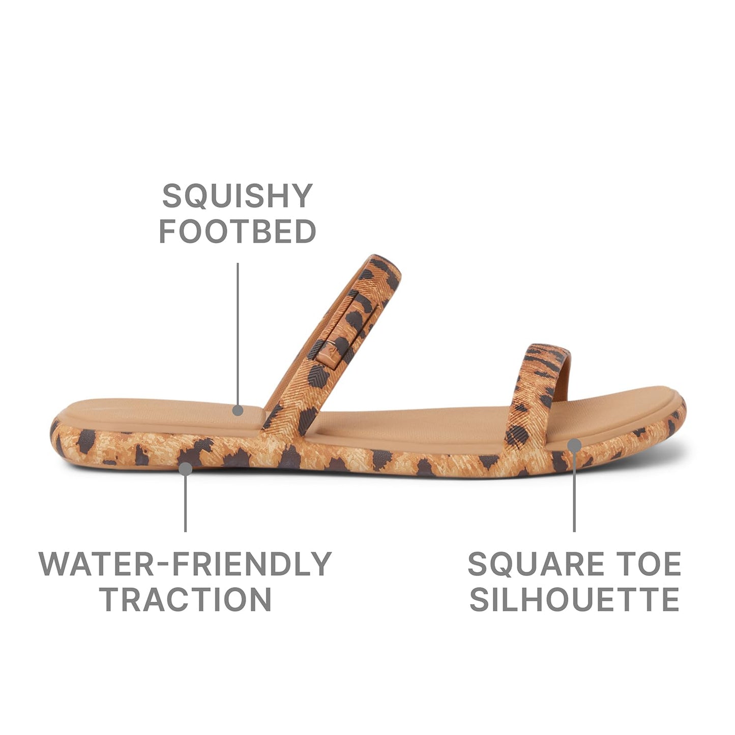 REEF Water Willow Marina Women's Sandal, Lightweight and Flexible, Waterproof, Soft Cushion Footbed, Leopard, 10