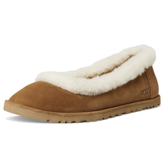 UGG Women's Zora Ballet Flat Shoe, Chestnut, 7.5