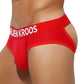 Arjen Kroos Men's Jockstrap Underwear Mesh Athletic Supporter Cotton Jock Strap Briefs,RED-AK2150,XX-Large