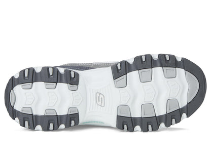 SKECHERS Womens D'Liteshands Free Slip-INS Grey Light Pink 5.5 Medium