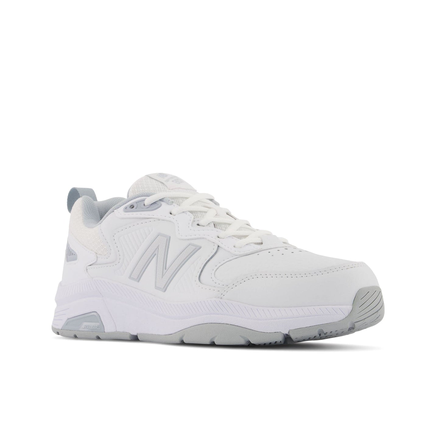 New Balance Women's 857 V3 Casual Comfort Cross Trainer, White/Cyclone, 8 Medium US