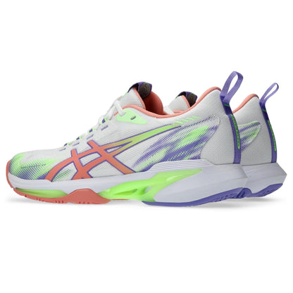 ASICS Women's SONICSMASH FF Padel Tennis Shoes, 9.5, White/Guava