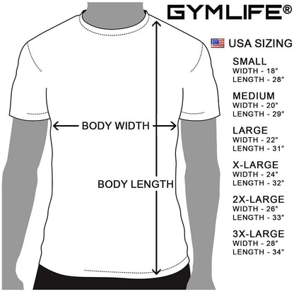 GYM LIFE Men's Power Up Athletic Performance Short Sleeve Workout T-Shirt, Slate (Medium)
