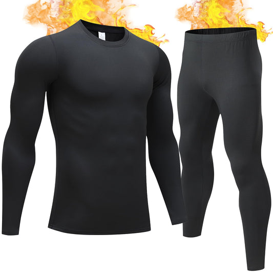 TEEPIRE Mens Thermal Underwear Set with Lightweight Ultra Soft Fleece Lined,Long John Set, Skiing Base Layer