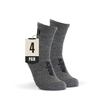 HOLLOW Alpaca Moisture Wicking Socks Men & Women Ankle Socks - Athletic 4PK