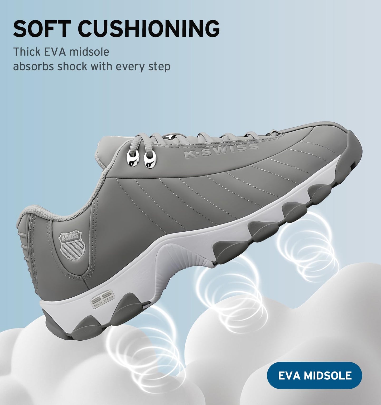 K-Swiss Men's ST329 CMF Sneaker, Neutral Gray/Silver, 11.5 M