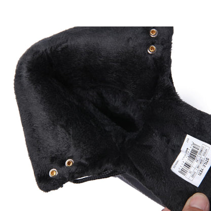 ROCKMARK Men's Winter Snow Boots, Warm Mid Calf Waterproof Durable Boot,Non-Slip Thermal-Insulated Climbing Shoes for Hiking & Ice Fishing & Snow Trekking & Outdoor Work(11, Black)