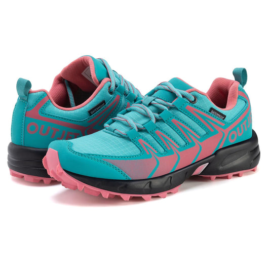 OUTJET Women's Waterproof Hiking Shoes Lightweight Pink