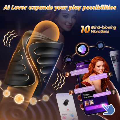 Male Sex Toys for Mens - Male Masturbator Penis Training Vibrator with APP Control, Vibrating Sex Toy Stroker Glans Trainer Stimulator, Mens Sex Machine Masturbators Adult Sex Toys Erotic Massage Gels