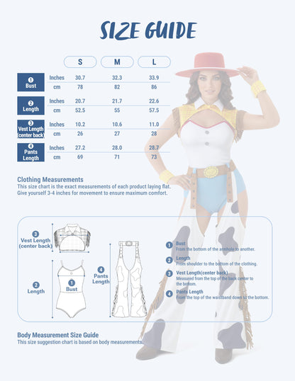 Spooktacular Creations 4 Pc Halloween Cowgirl Costume for Women，Halloween Costume  - Toy Story inspired Cowgirl