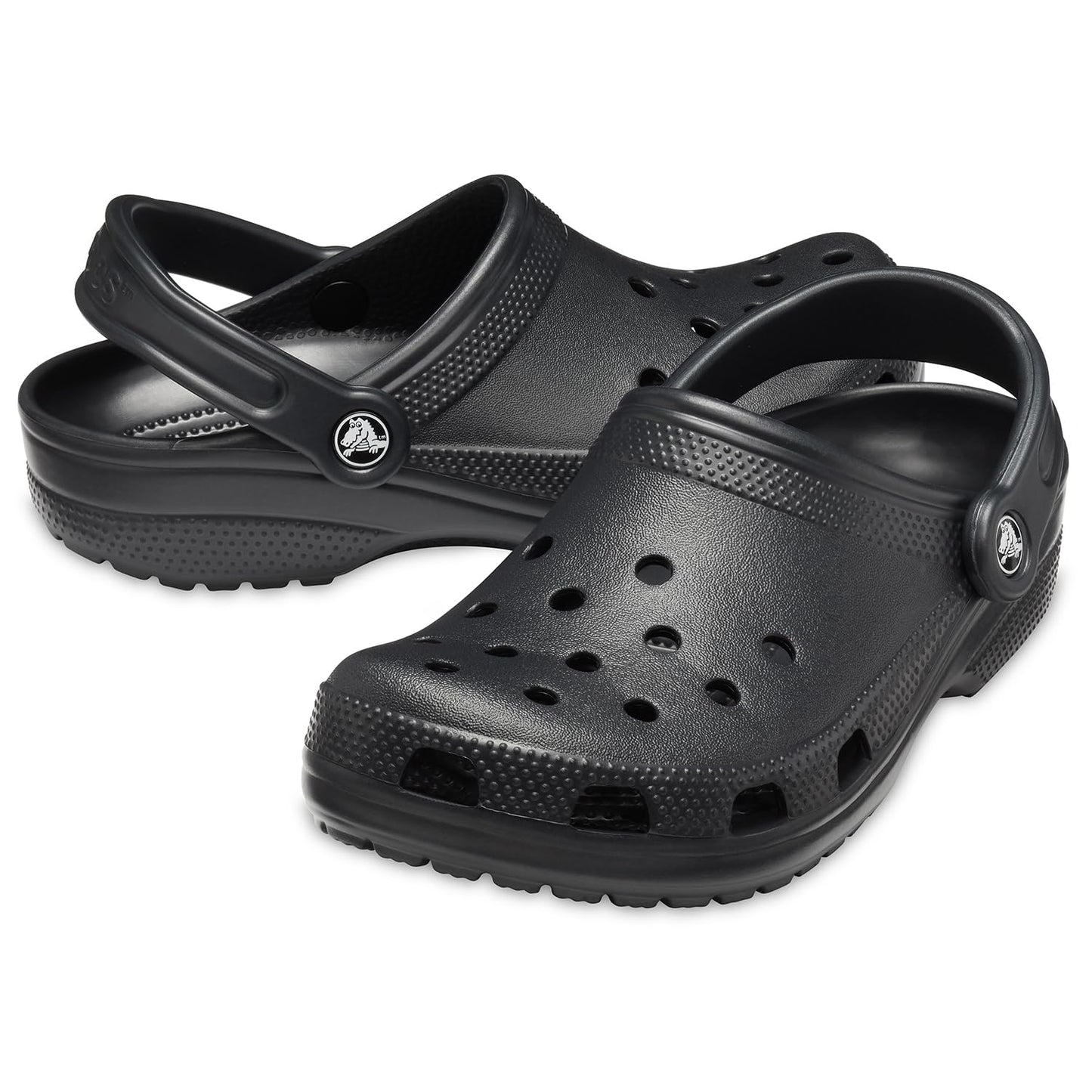 Crocs Unisex-Adult Classic Clogs, Black, 9 Women/7 Men