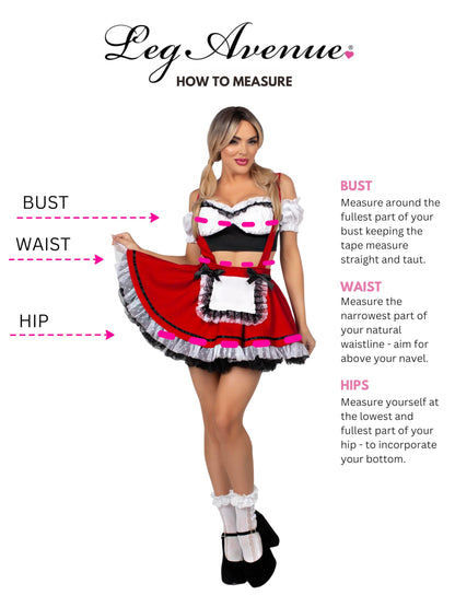 Leg Avenue Women's 2 Pc Beerfest Babe Costume Dress Halloween Costume - Octoberfest - Oktoberfest