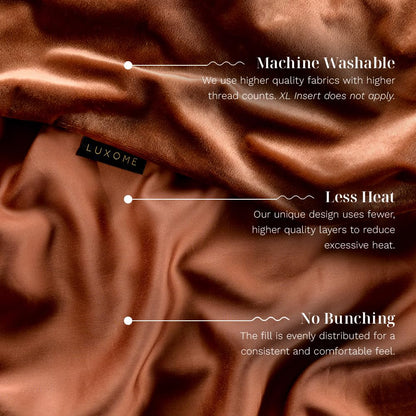 LUXOME Luxury Weighted Blanket for Adults | Includes Cover | 25 lbs | 90"x80" | King Size | Clay