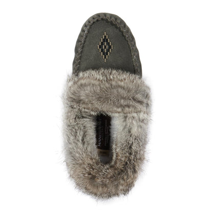 MANITOBAH Street Charcoal Suede Moccasin Womens L06