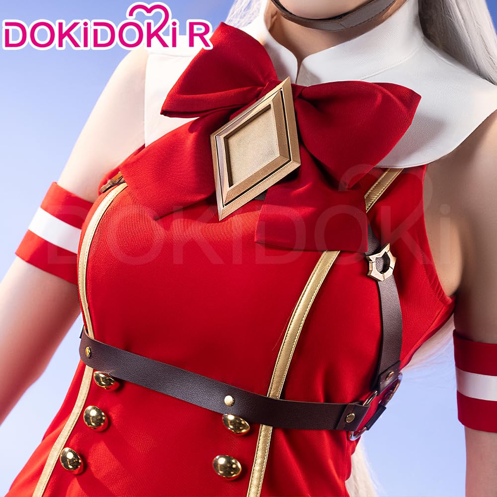 KIRA KIRA Anime Game Cosplay Costume Doki-R Red Uniform Dress Halloween Costume Plus Size